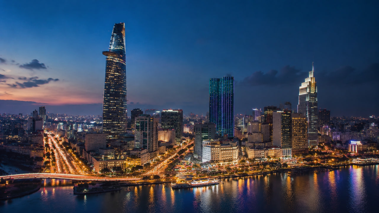 Đường chân trời TP. Hồ Chí Minh về đêm